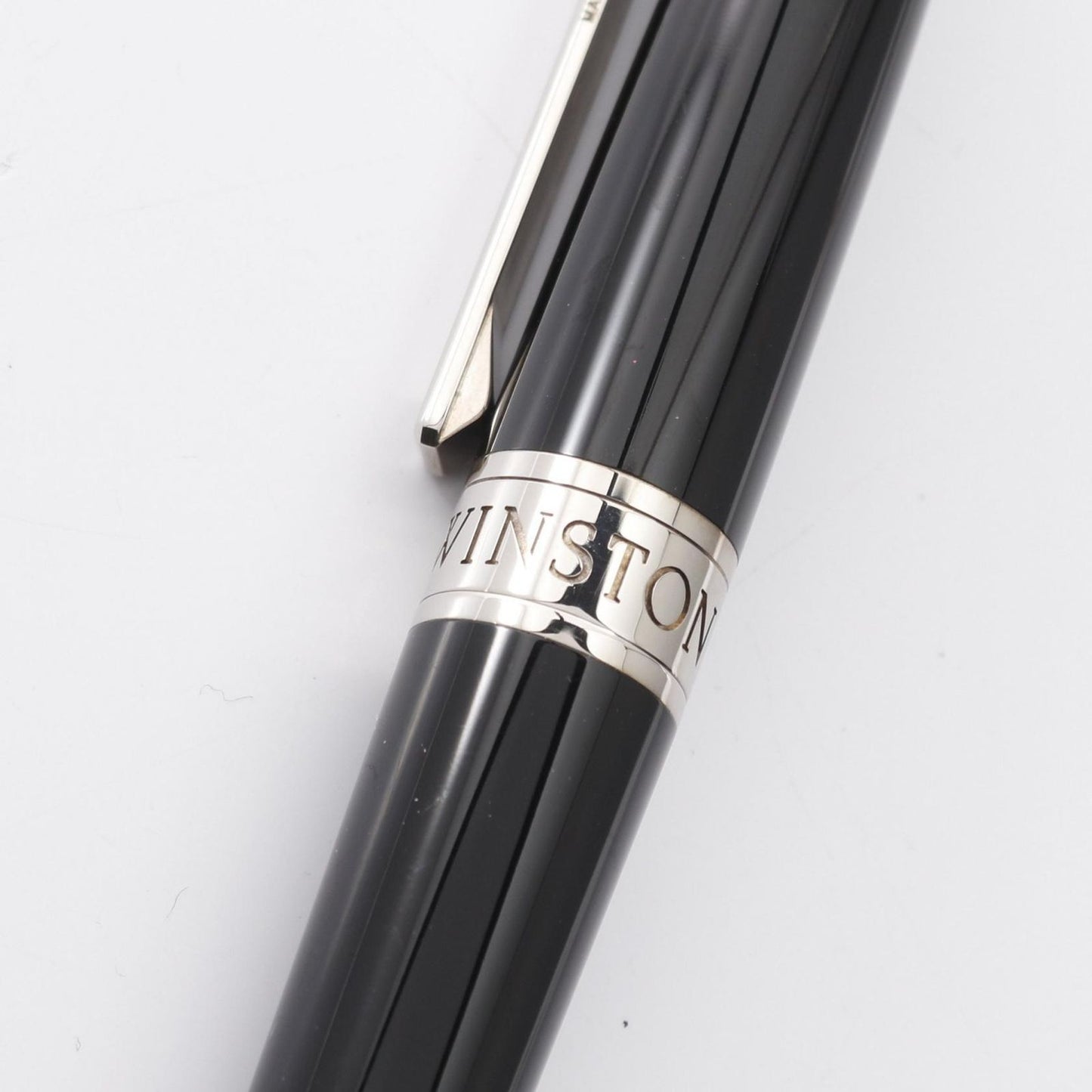 HARRY WINSTON Rollerball Pen 613-P-PP-BK - Exquisite Black & Silver