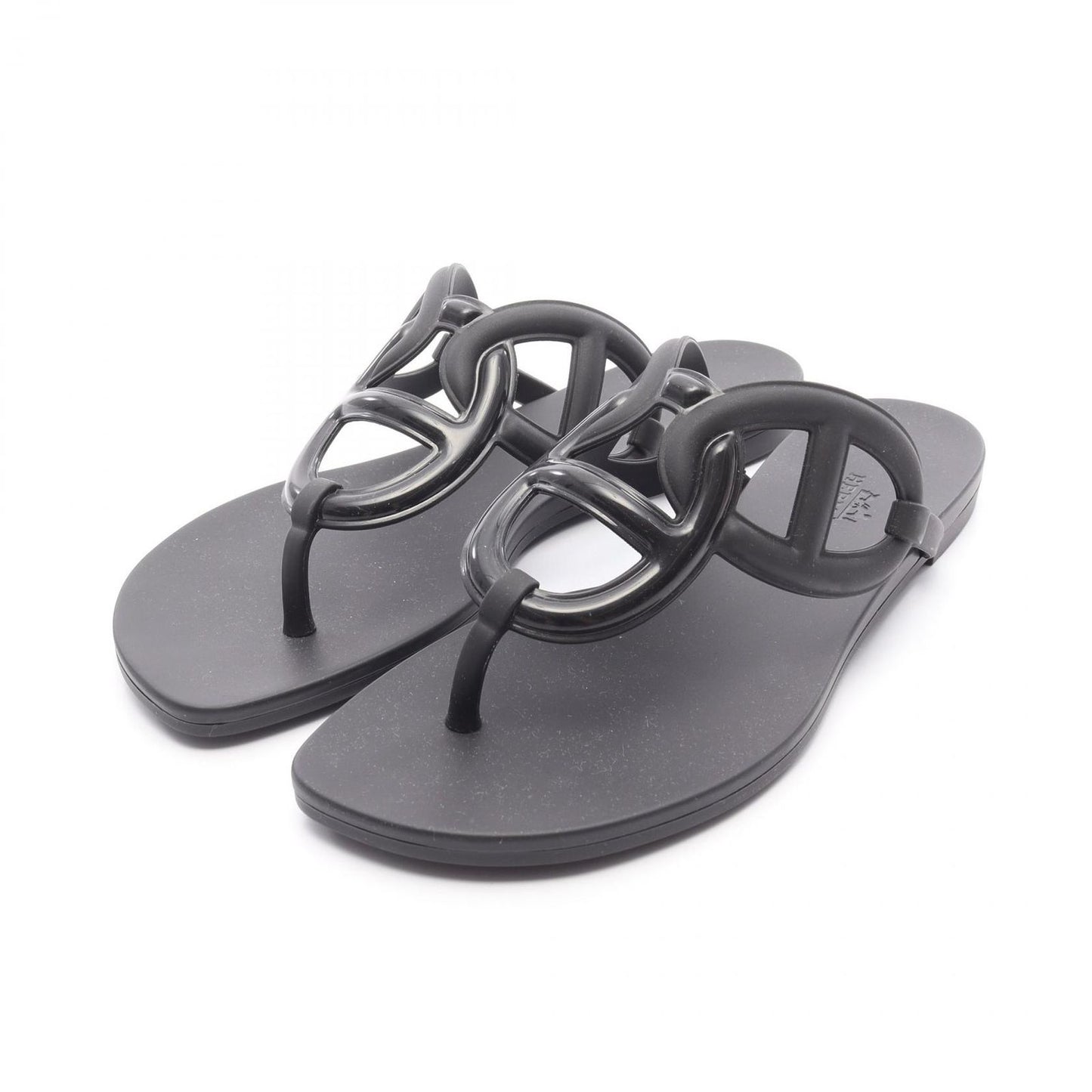 HERMES Éjery Sandals - Unused Luxury Footwear in Black