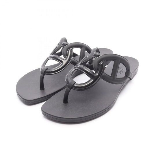 HERMES Éjery Sandals - Unused Luxury Footwear in Black