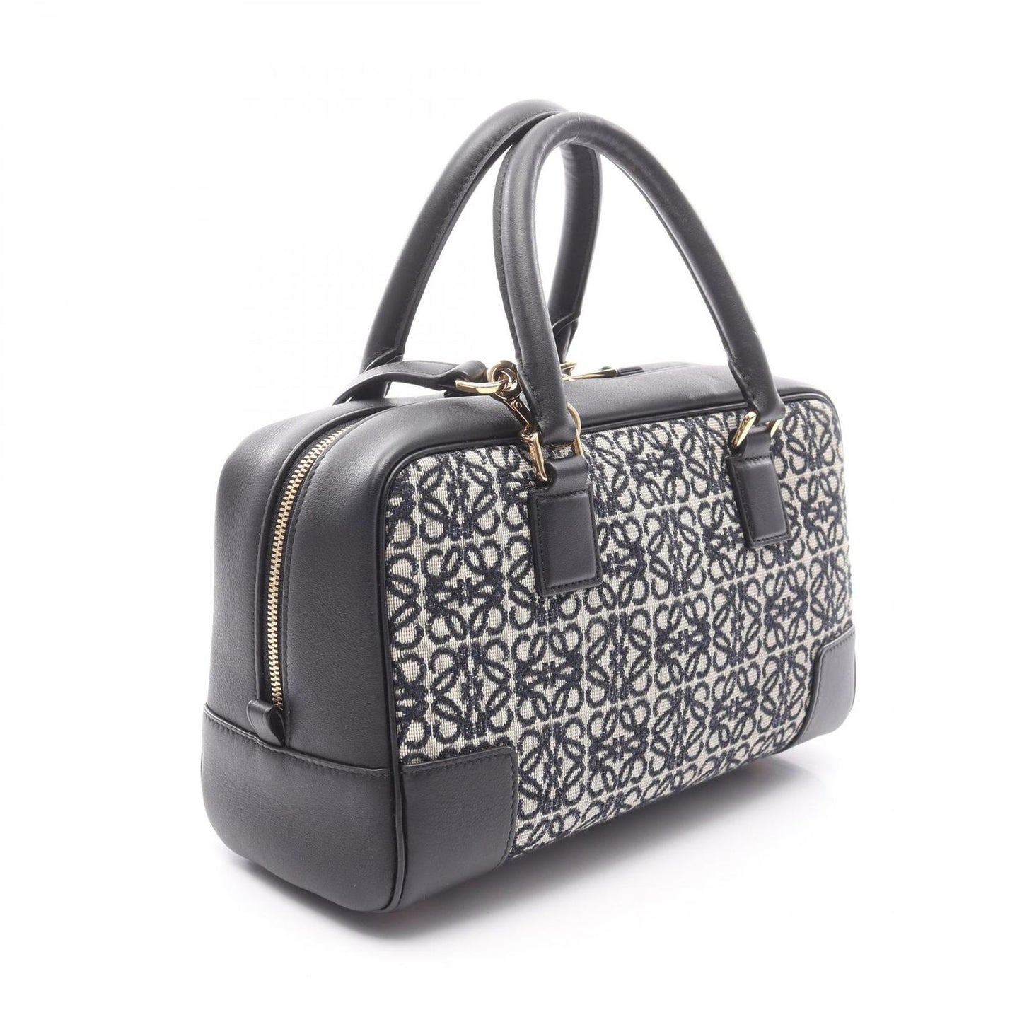 LOEWE Amazona 23 Handbag in Navy Canvas & Leather - Timeless Elegance