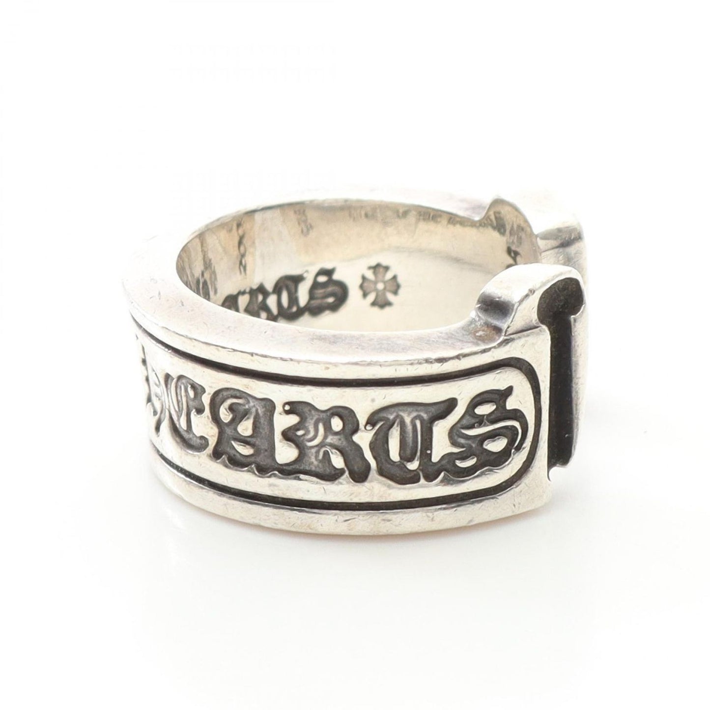 CHROME HEARTS LG SCROLL LABEL Silver 925 Ring - Exclusive Design