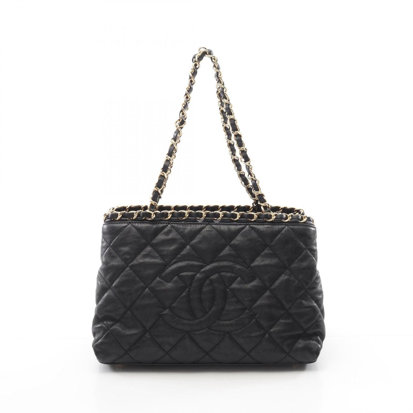 CHANEL Matelassé Tote Bag in Black Lambskin - Timeless Elegance
