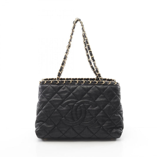 CHANEL Matelassé Tote Bag in Black Lambskin - Timeless Elegance