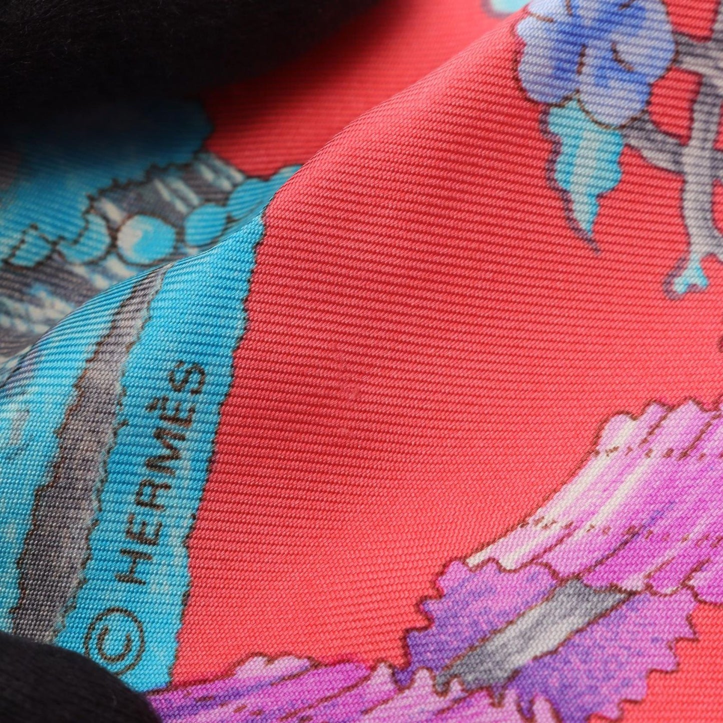 HERMES Silk Scarf 'Le Sacre du Printemps' - Exquisite Pink & Multicolor