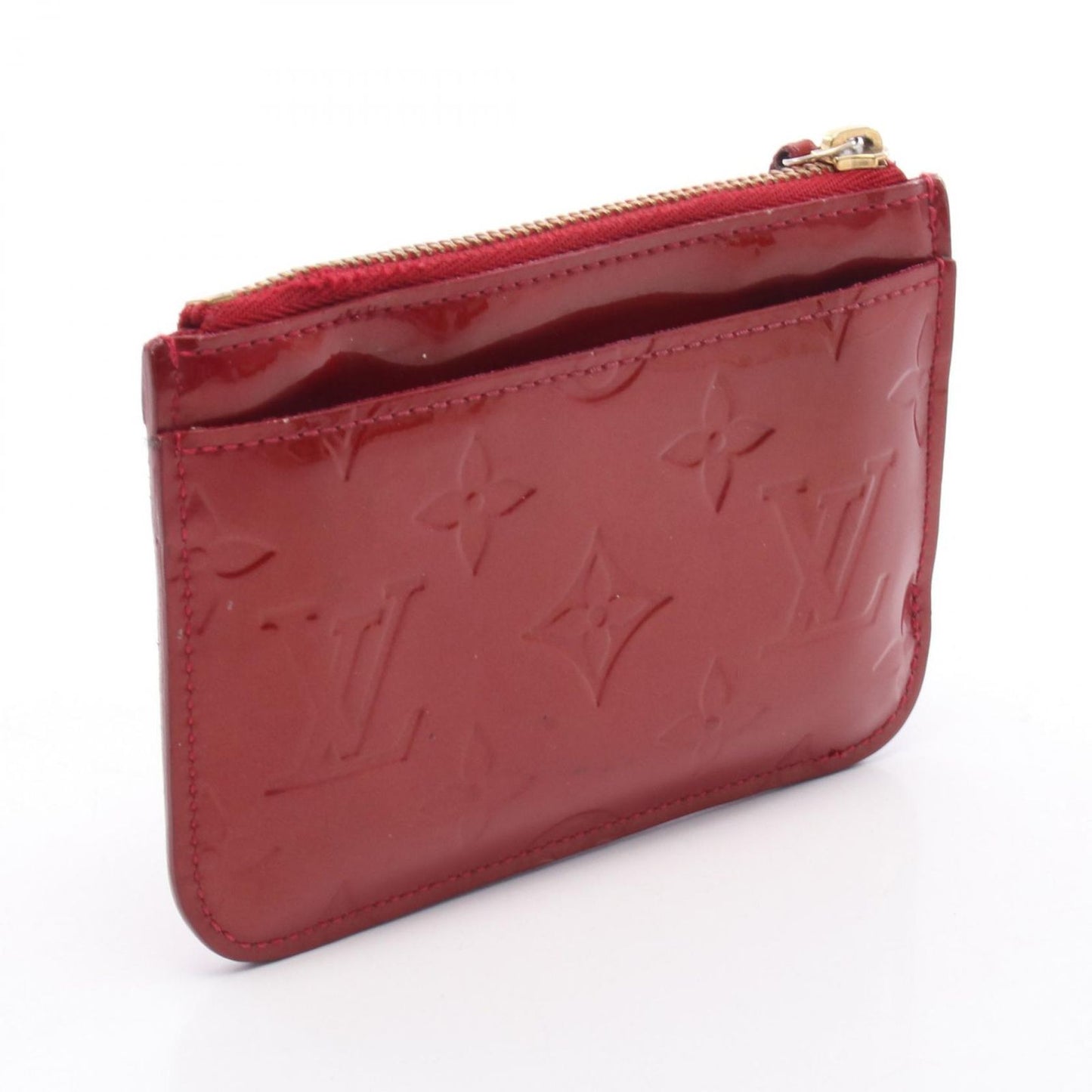 Louis Vuitton Monogram Vernis Key Case in Rouge Grenadine
