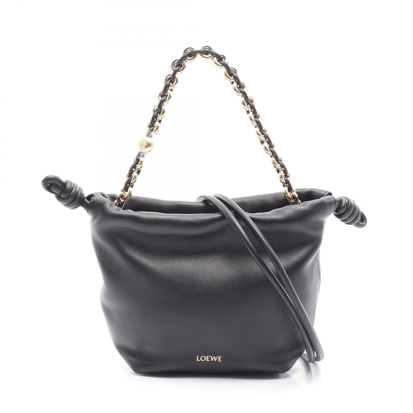 LOEWE Flamenco Mini Handbag in Black Leather - Exquisite Craftsmanship