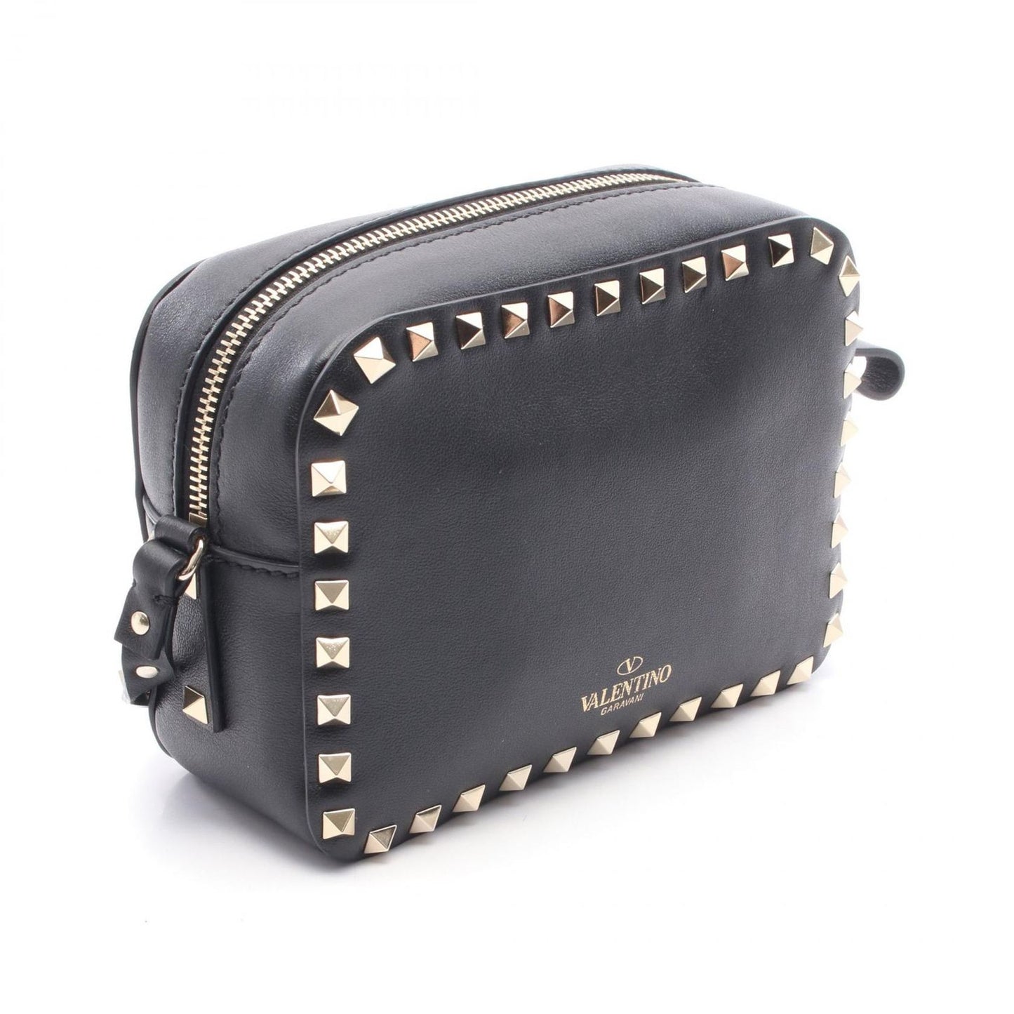 Valentino Rockstud Shoulder Bag in Black Leather - Timeless Elegance