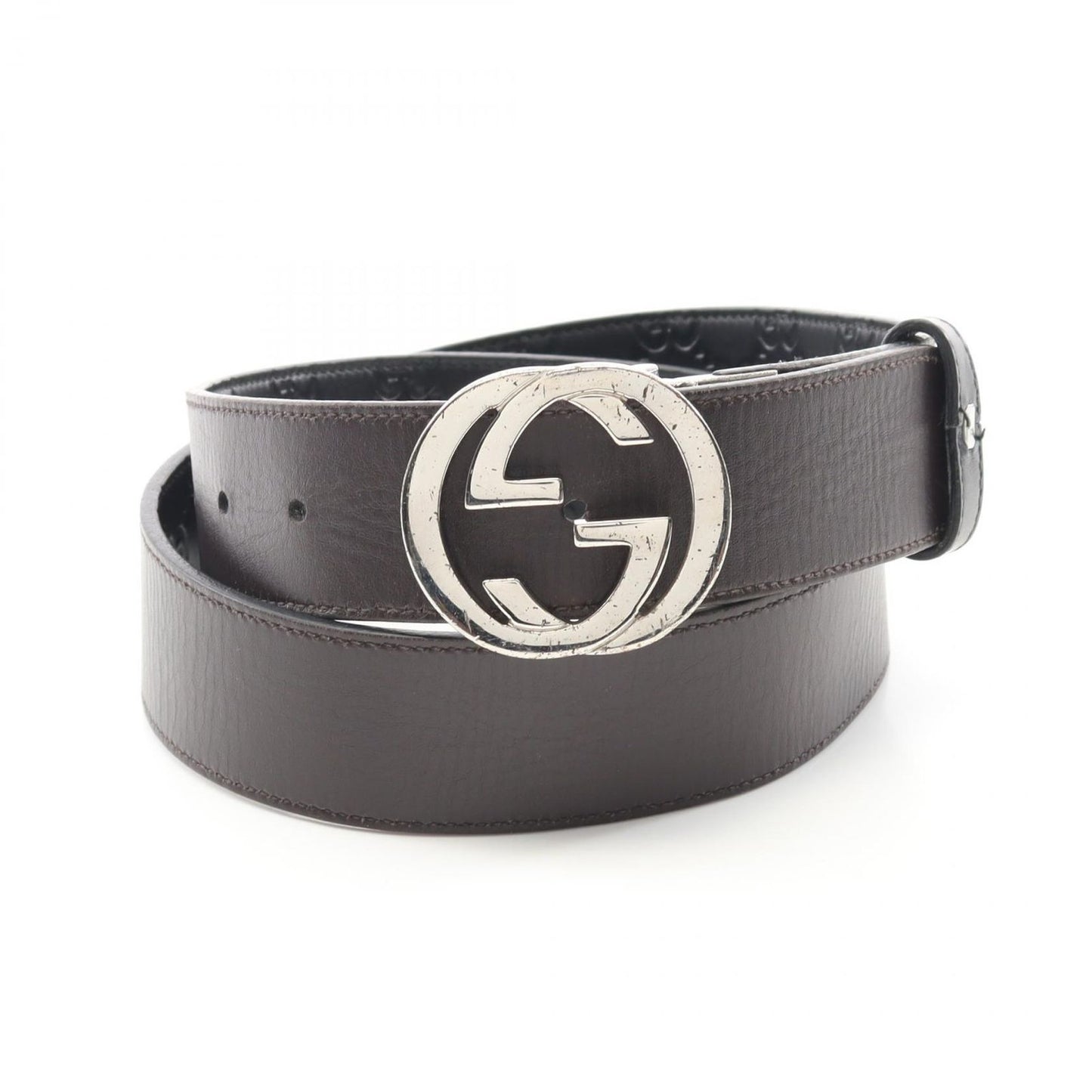 GUCCI Signature Interlocking G Leather Belt - Timeless Elegance
