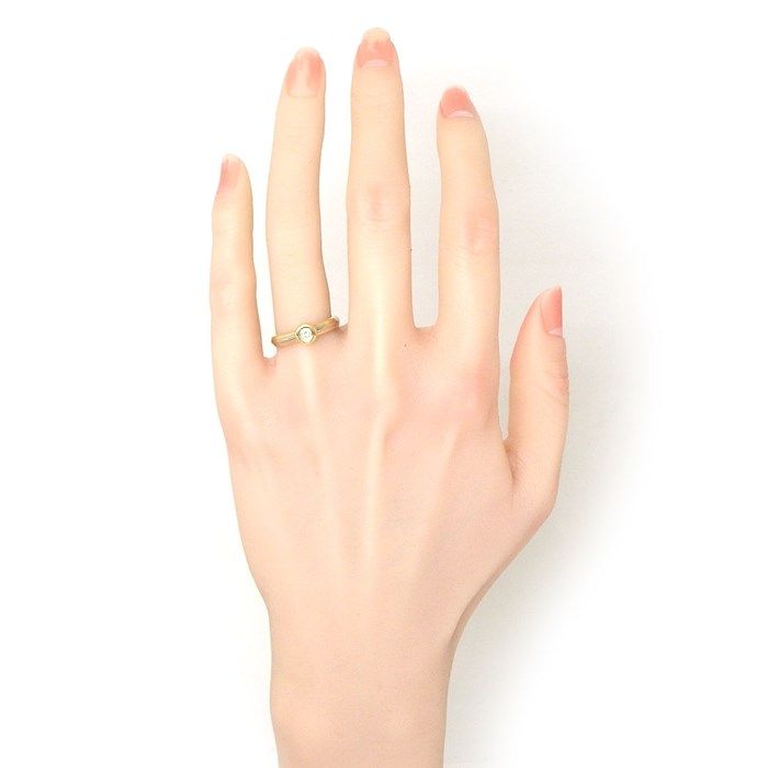 Cartier Monostone Three-Color Gold Ring with Diamond - Size 11