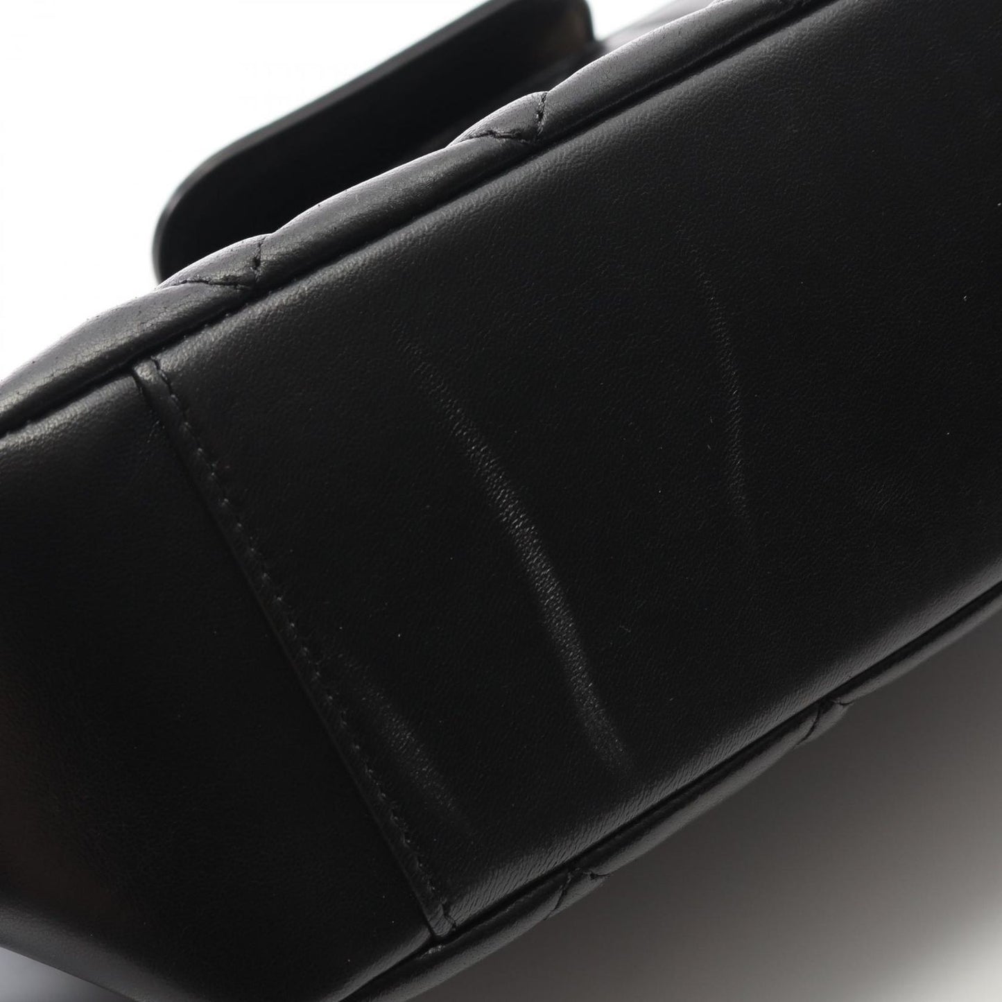 CHANEL Matelassé Small Shopping Tote Bag in Black Lambskin