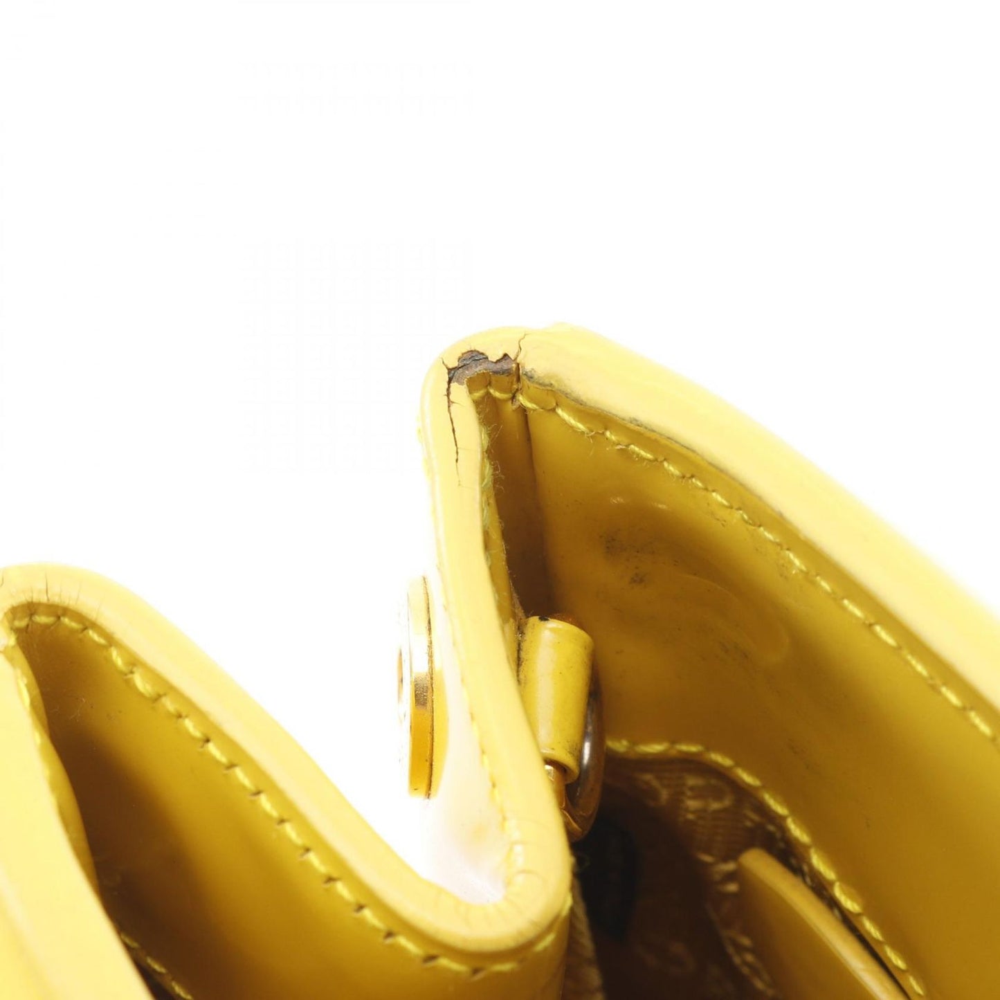 PRADA Saffiano Vernic Handbag in Yellow - Timeless Elegance