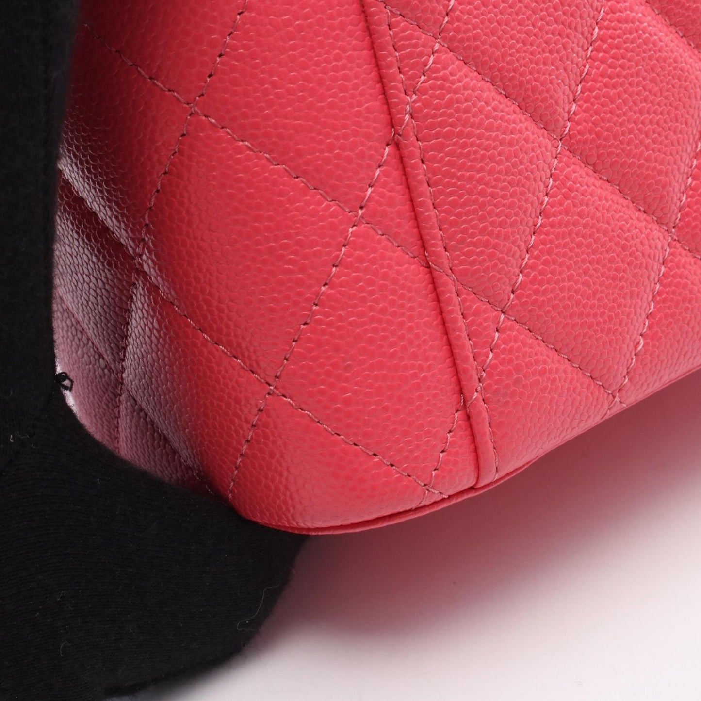 CHANEL Matelassé Vanity Shoulder Bag in Pink Caviar Leather