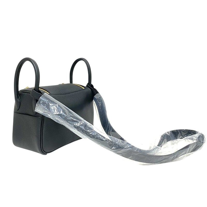 HERMES Lindy Mini K刻 Black & Gold Hardware - Exquisite Luxury Handbag