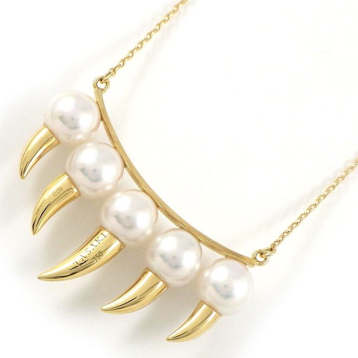 TASAKI Danger Fang Necklace with 7mm Pearl & Diamonds