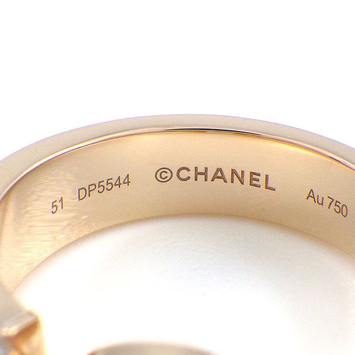 CHANEL Eternal No5 Ring with Diamonds in K18 Beige Gold