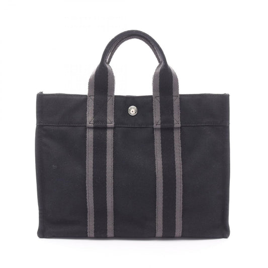 HERMES Foolto PM Tote Bag in Black Canvas - Timeless Elegance