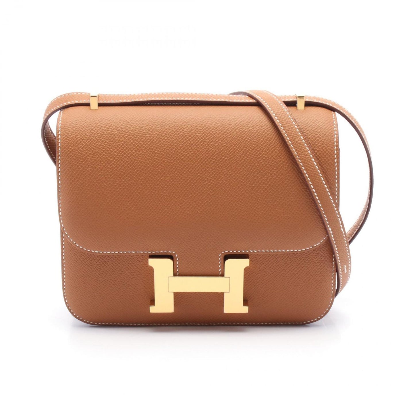HERMES Constance 3 Mini Miroir Shoulder Bag - Gold Leather