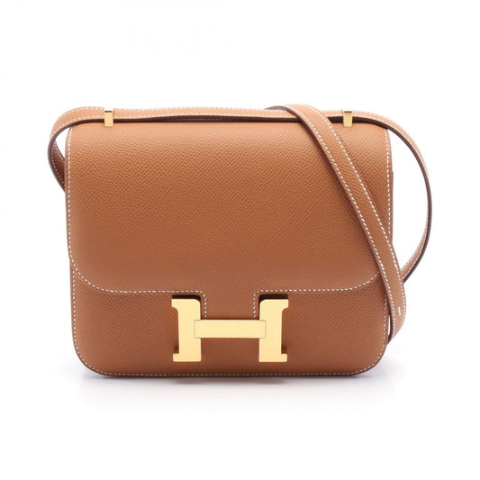 HERMES Constance 3 Mini Miroir Shoulder Bag - Gold Leather
