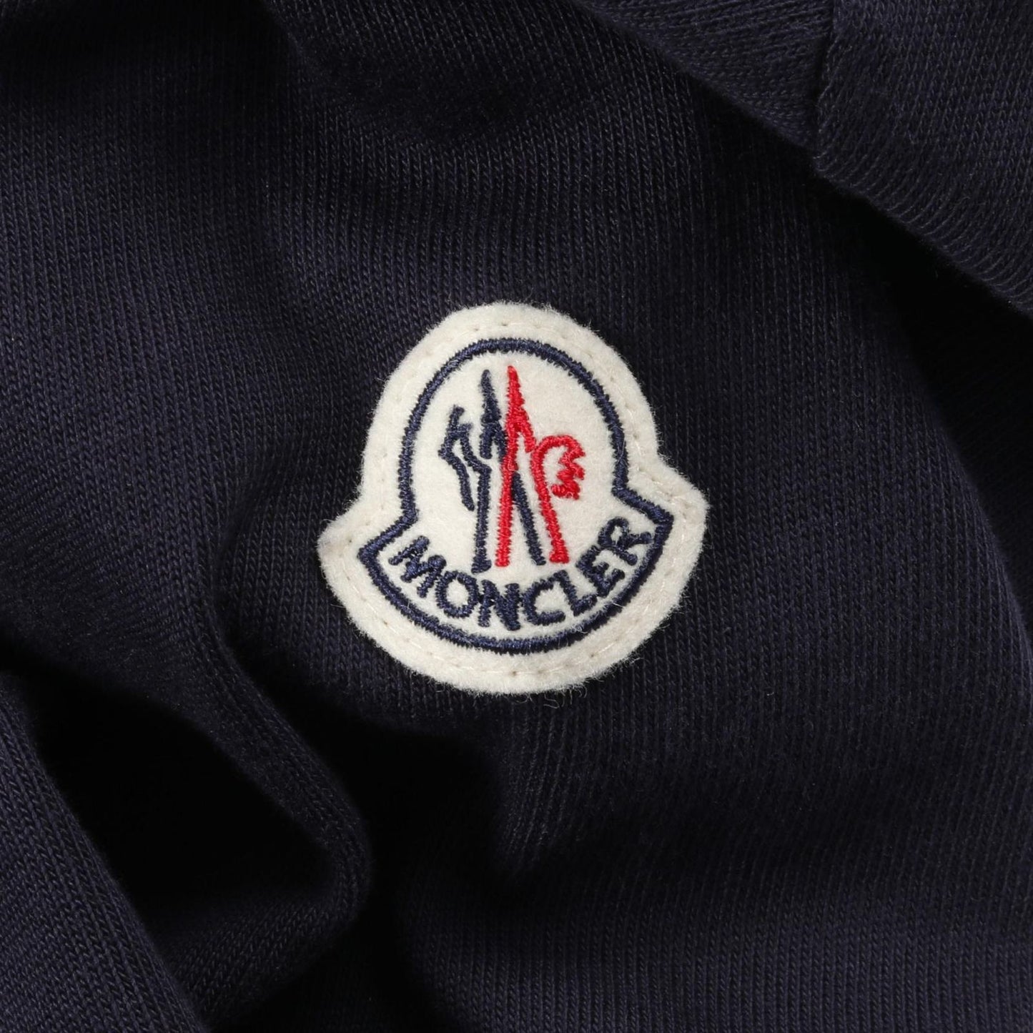 MONCLER Embroidered Logo Cotton T-Shirt - Navy XS