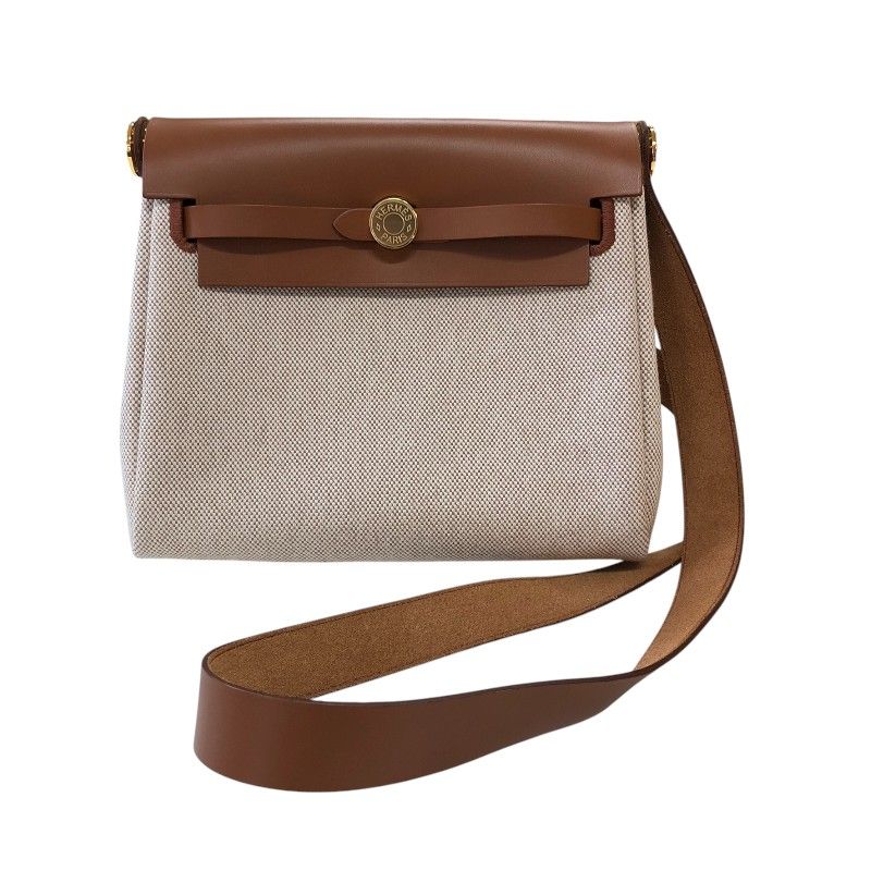 HERMES Émile Mini Zip Bag in Ecru & Gold - Exquisite Craftsmanship