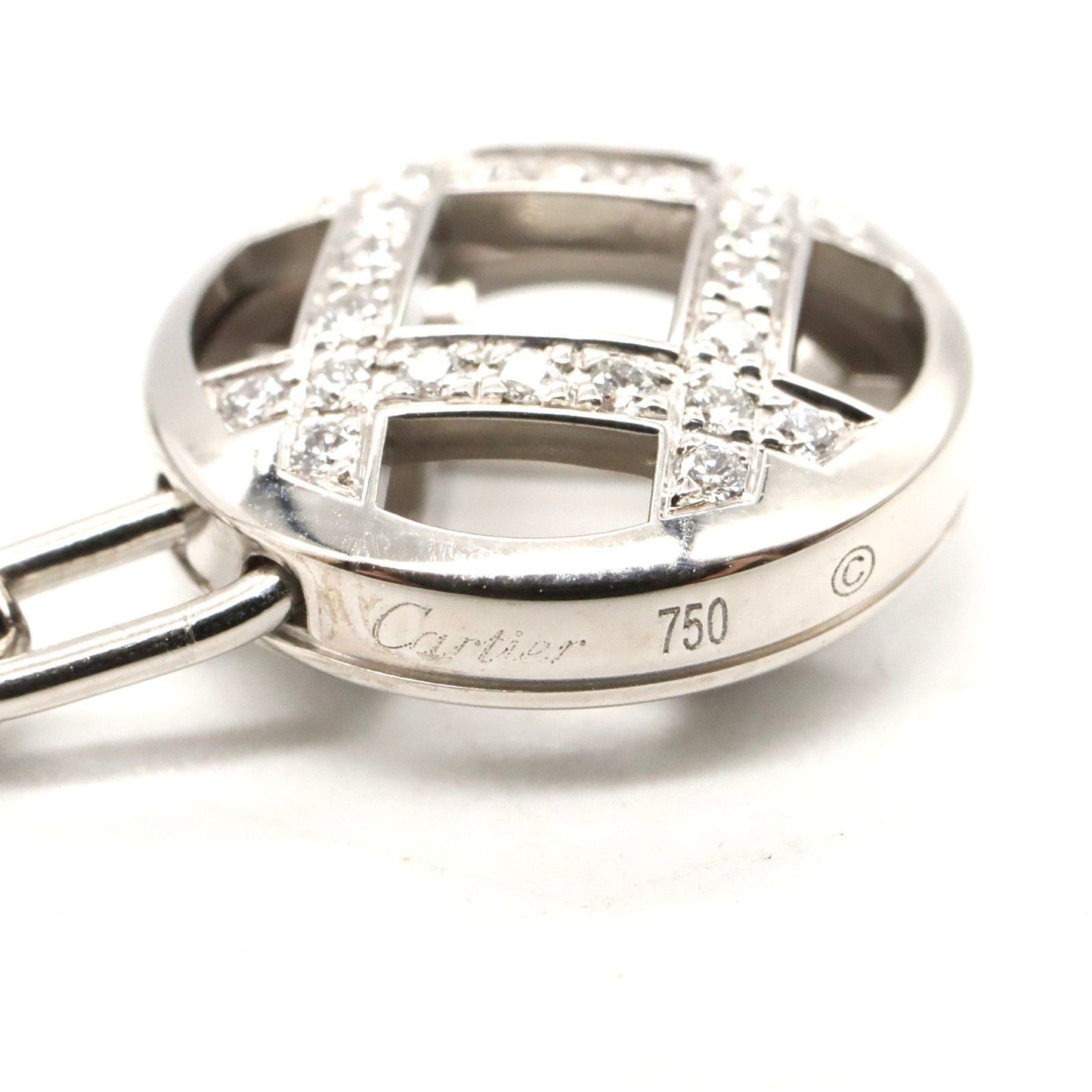 Cartier Pasha Grid Chain Diamond Bracelet in 18K White Gold