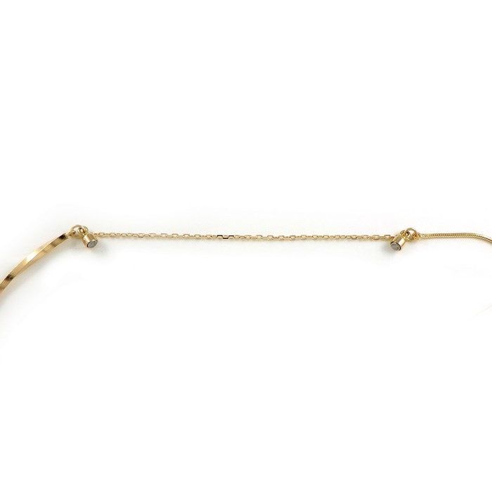 K10YG Twist Curve Bar Bracelet - Exquisite Yellow Gold Elegance