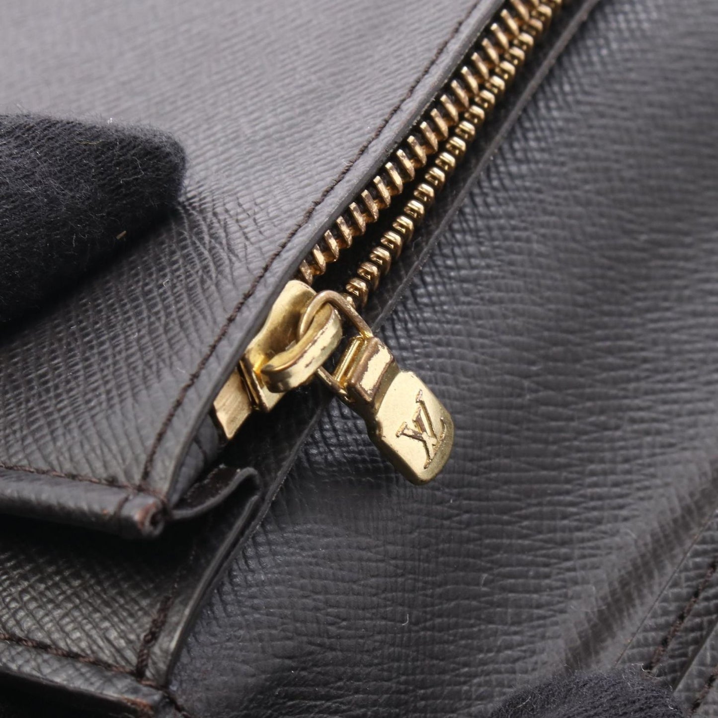 Louis Vuitton Portefeuille Brazza Wallet in Ebeune Canvas