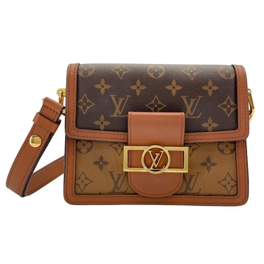 Louis Vuitton Dauphine Mini Monogram Reverse Shoulder Bag - Brown