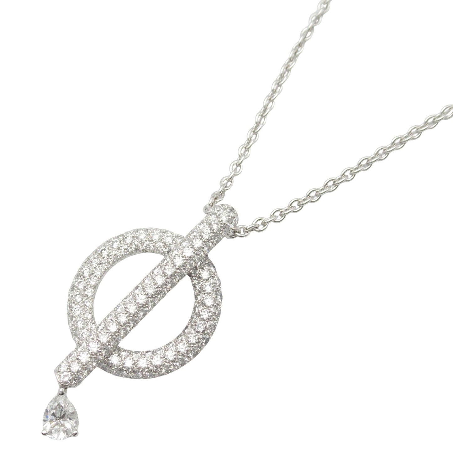 CHANEL Omega Diamond Necklace in 18K White Gold - Exquisite Elegance