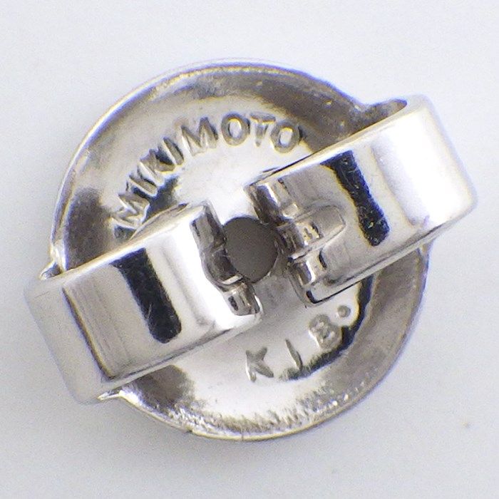 MIKIMOTO 6mm Pearl Earrings in K18 White Gold - Exquisite Craftsmanship