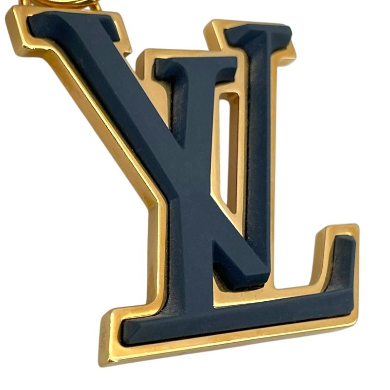 Louis Vuitton LV Soft Keychain in Navy with Gold Hardware