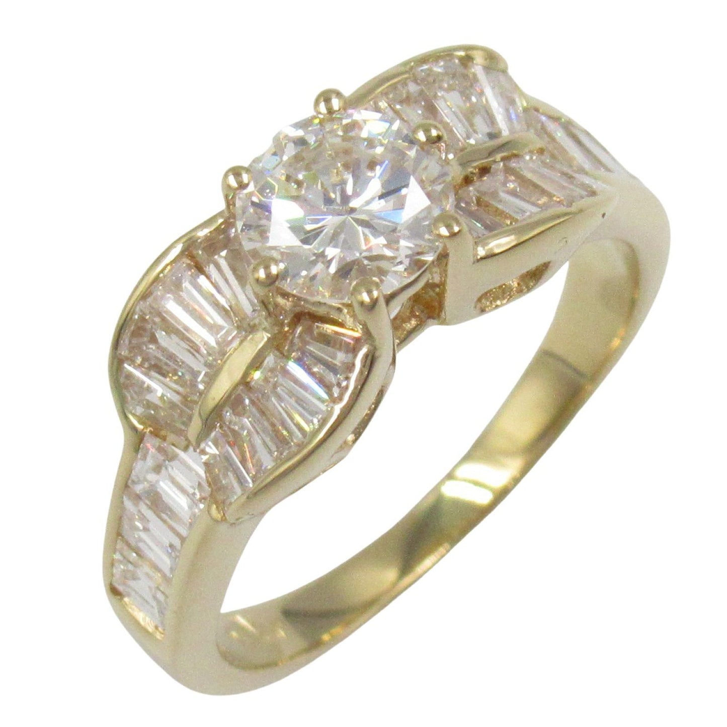 Exquisite K18 Yellow Gold Diamond Ring - Size 7.5