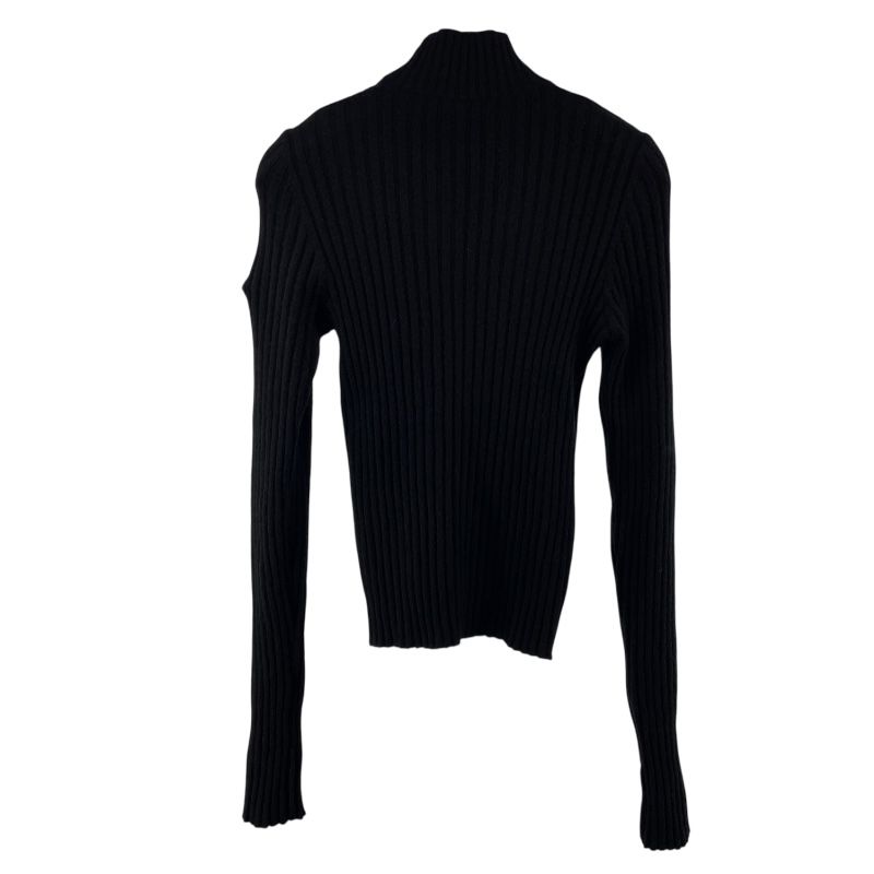 CHANEL Vintage Camellia Cashmere Knit Sweater - Black