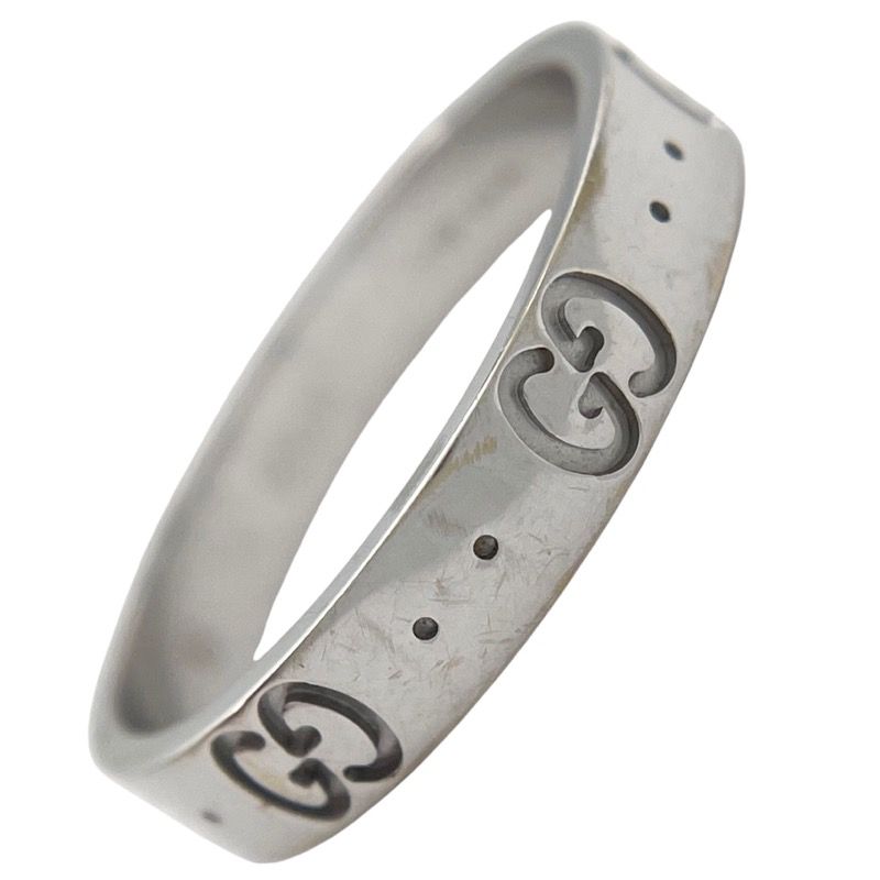 GUCCI Icon Ring in K18 White Gold - Size 16