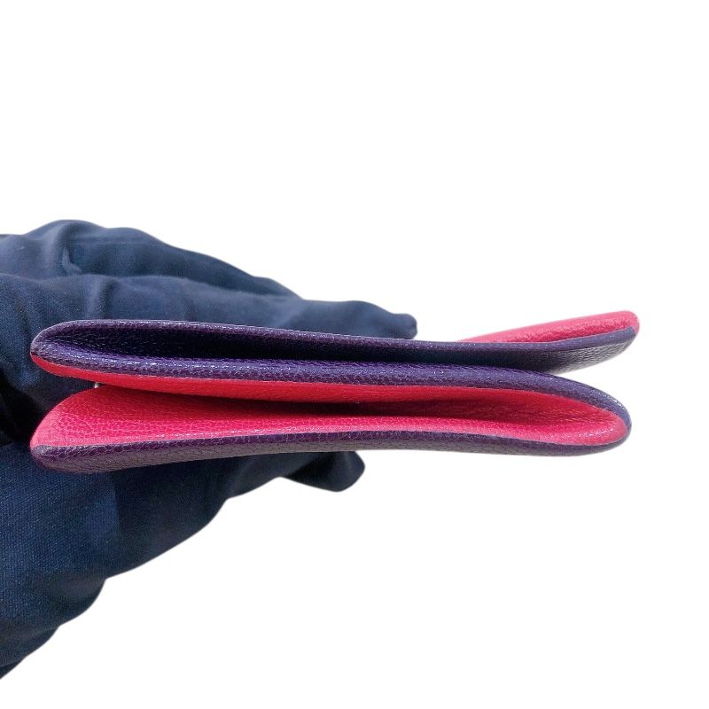 HERMES Zulu Coin Case in Pink & Purple Sheepskin - Exquisite Craftsmanship