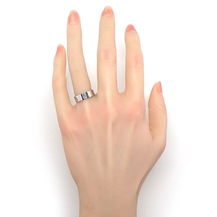 Cartier Love Ring Classic Model MM in K18 White Gold - Size 10
