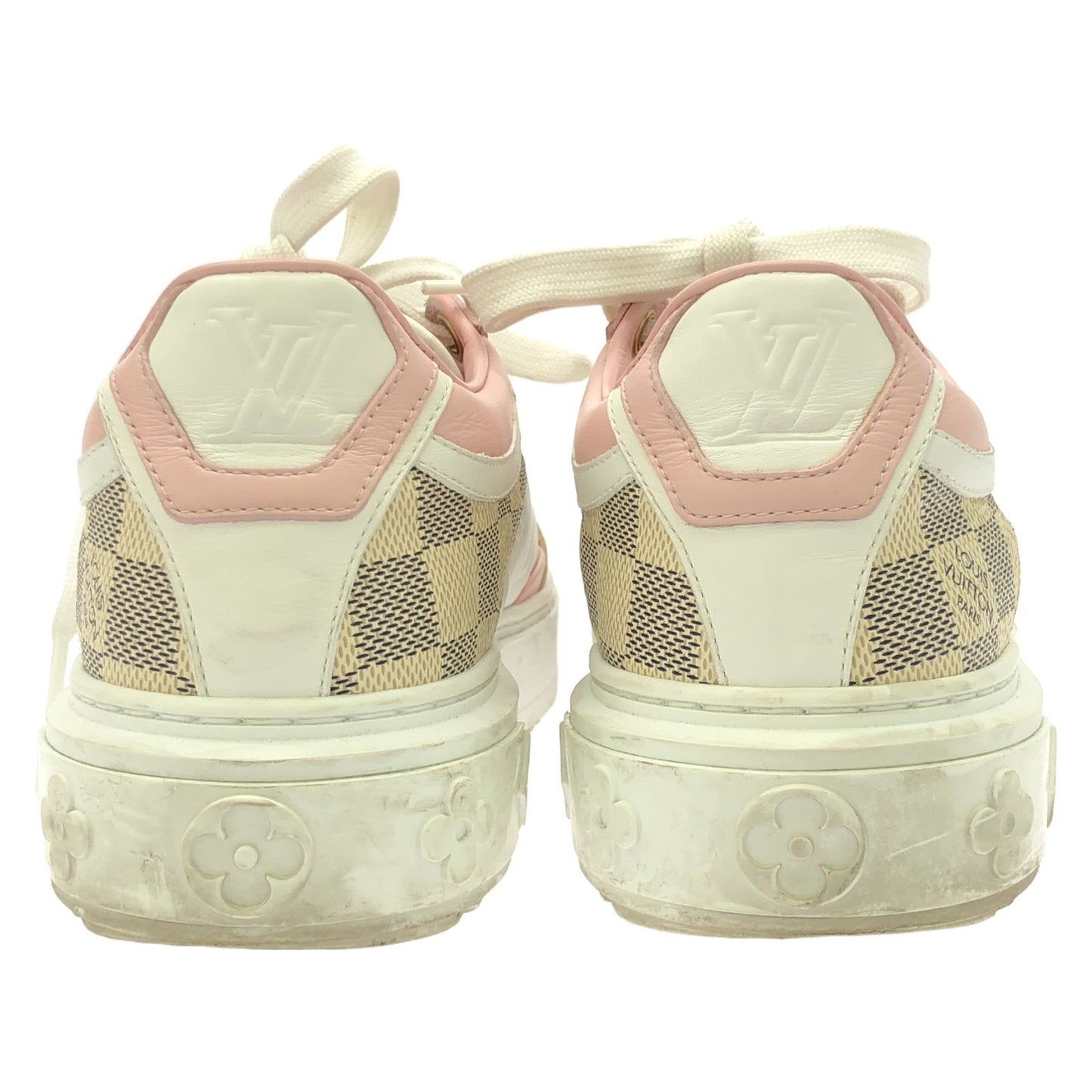 Louis Vuitton Pink Damier Azur Sneakers - Timeless Elegance