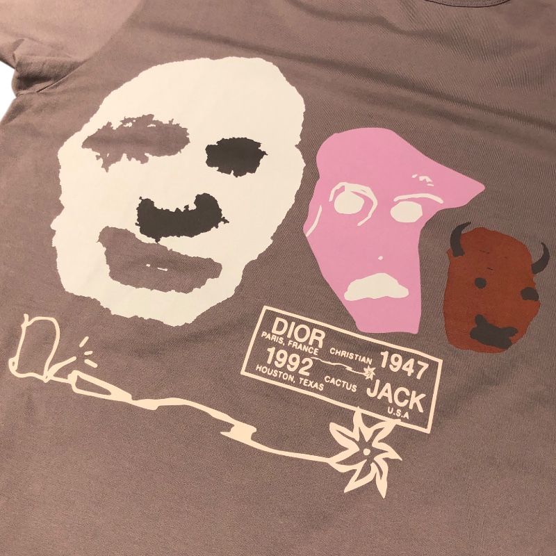 Christian Dior × Cactus Jack Printed T-Shirt - Gray Cotton, Size M