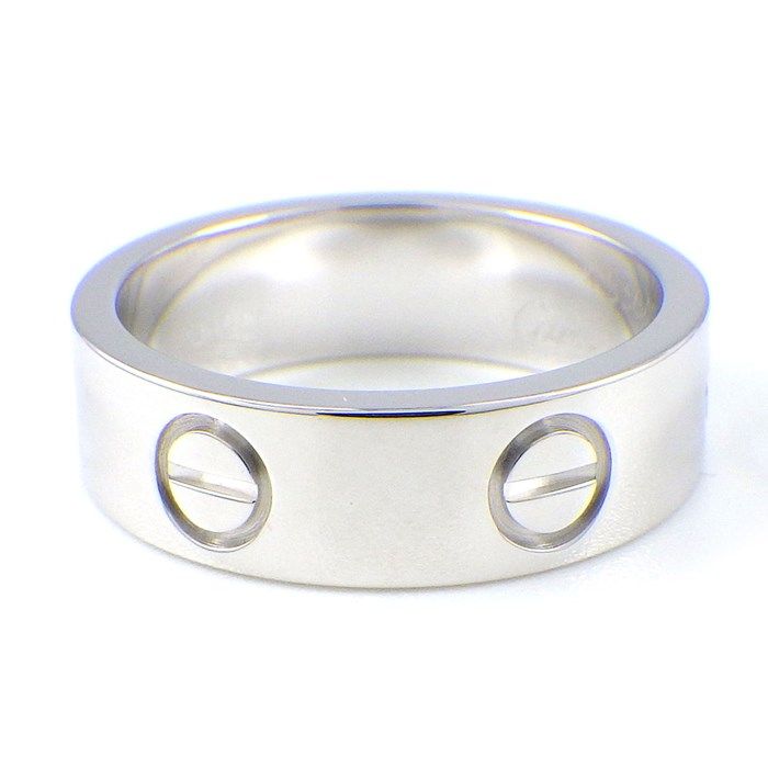Cartier Love Ring Classic Model MM in K18 White Gold - Size 10.5