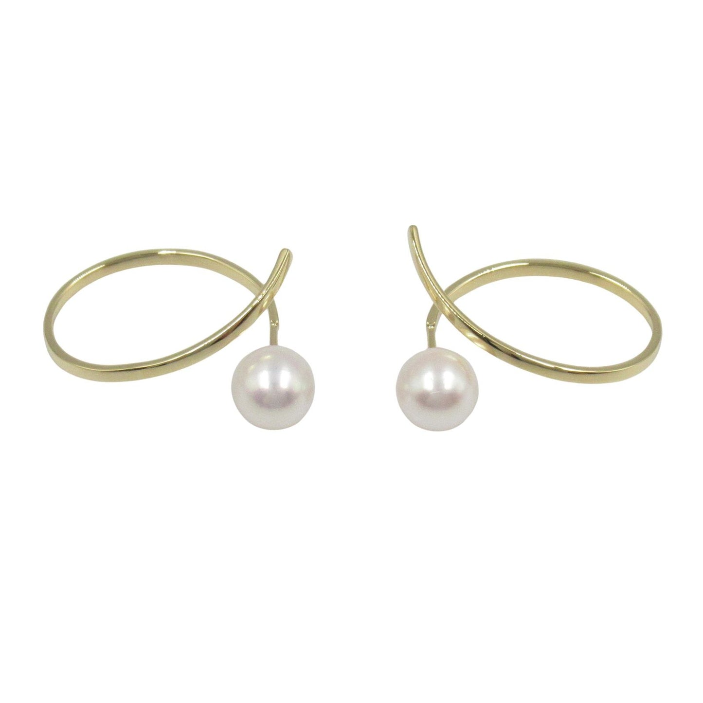 TASAKI Affine Balance Pearl Earrings in 18K Yellow Gold