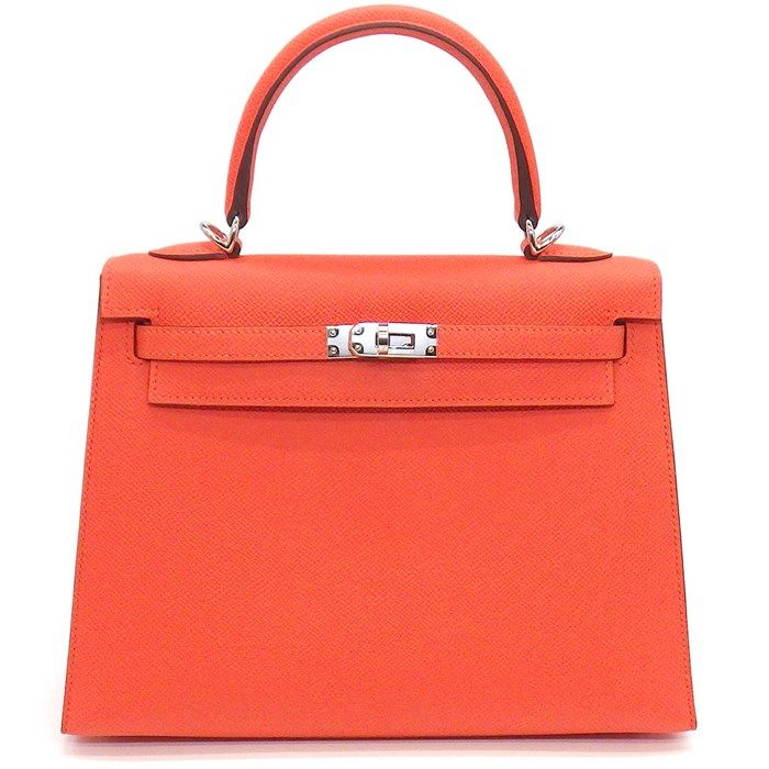 HERMES Kelly 25 Handbag in Orange Field - 2024 Edition
