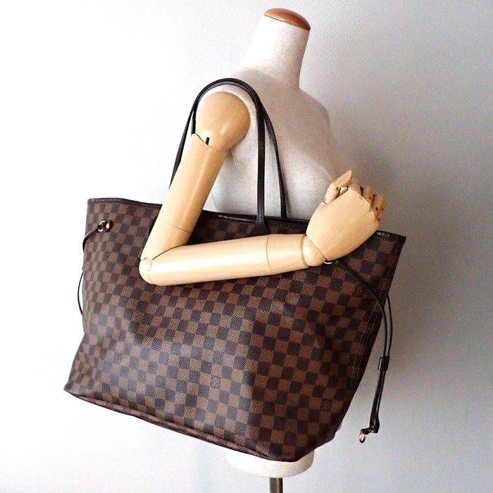 Louis Vuitton Neverfull GM Tote Bag - Brown & Red Damier Canvas