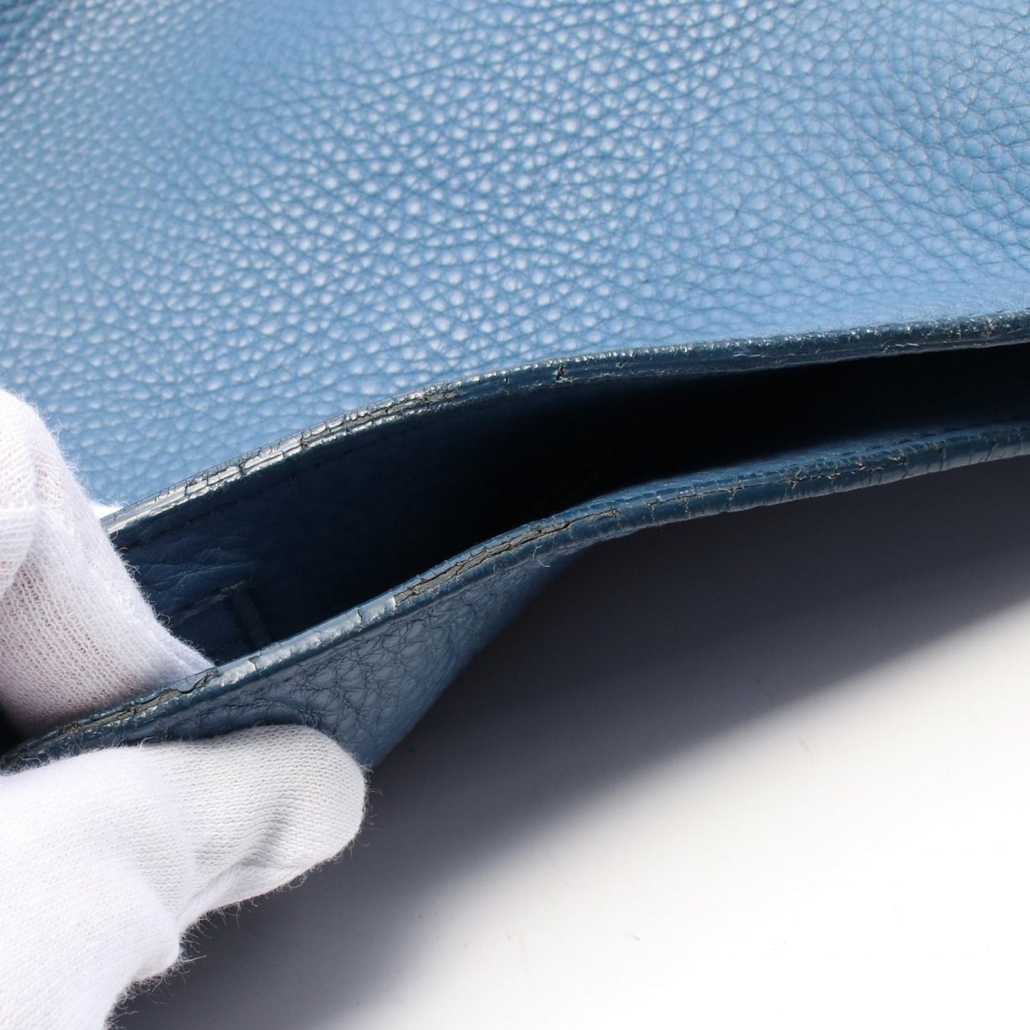 PRADA BR4712 Leather Shoulder Bag in Elegant Blue