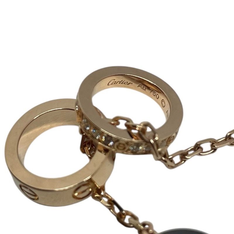 Cartier Love Series Diamond Hoop Necklace in 750PG