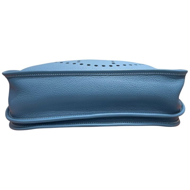 HERMES Evelyne II Blue Jean Togo Leather Shoulder Bag - Exquisite Craftsmanship