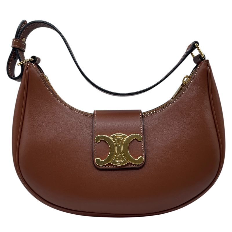 CELINE Medium Ava Beige & Gold Hardware Shoulder Bag