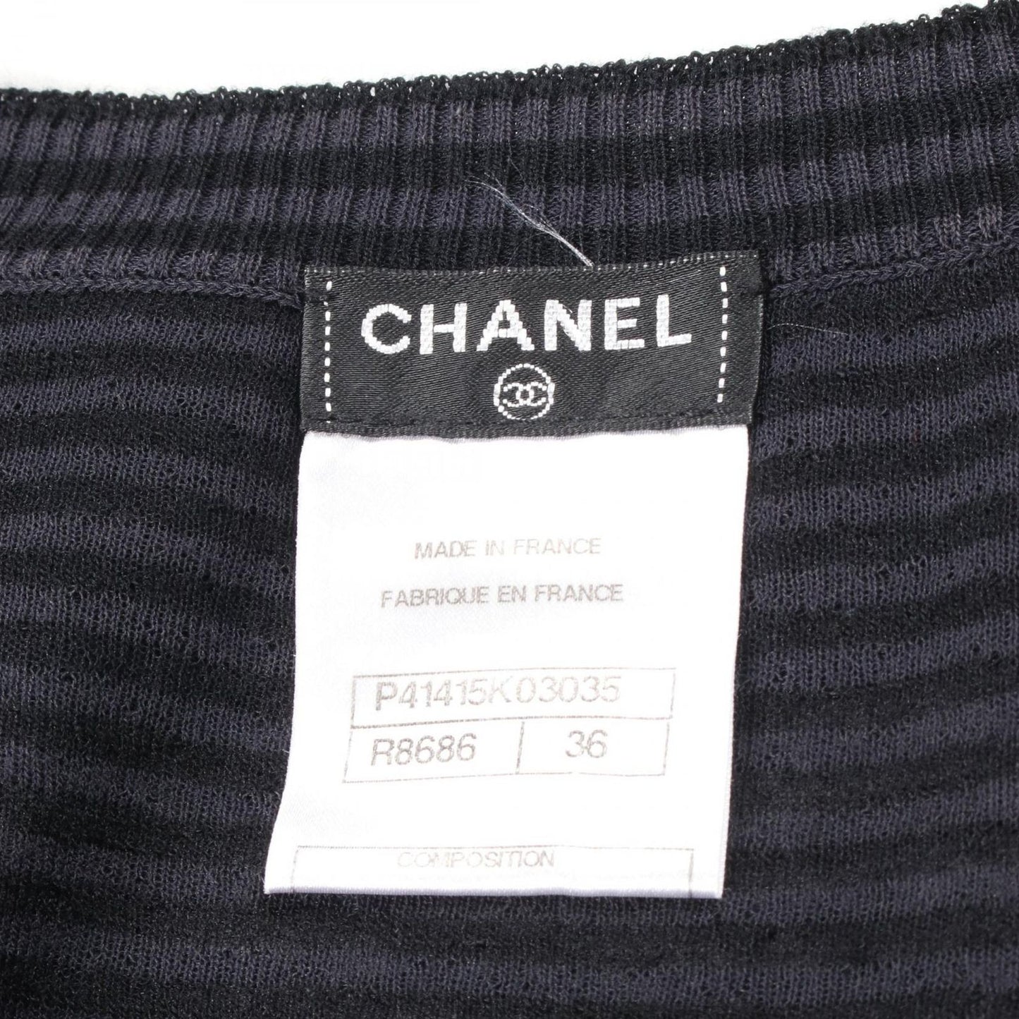 CHANEL Rayon Dress P41415K03035 - Timeless Elegance in Black & Gray