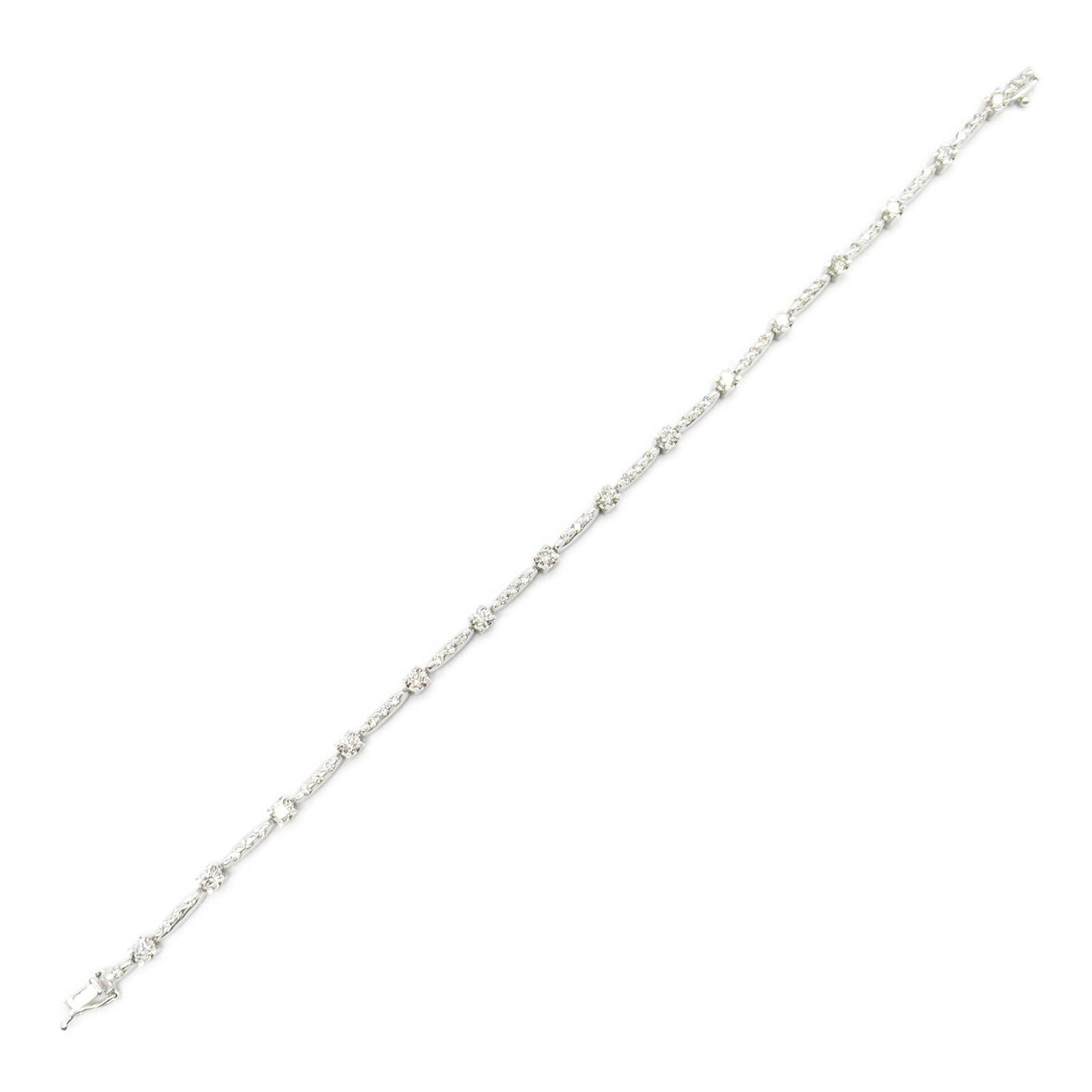 Exquisite K18WG Diamond Bracelet - 2.20ct Luxury Unisex Design