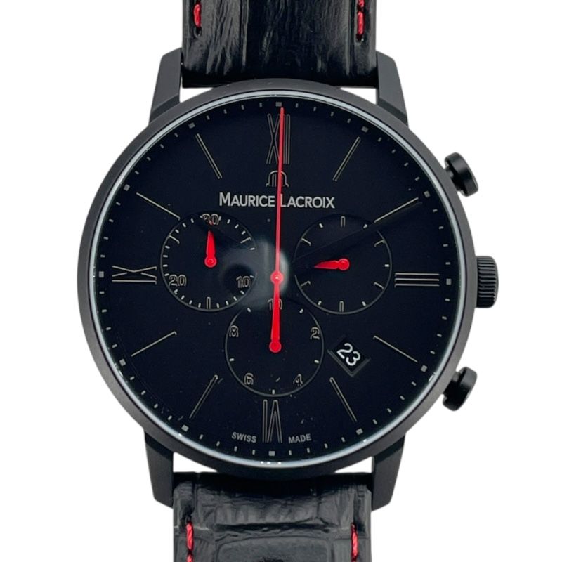 Maurice Lacroix Eliros Chronograph Black SS Quartz Men's Watch