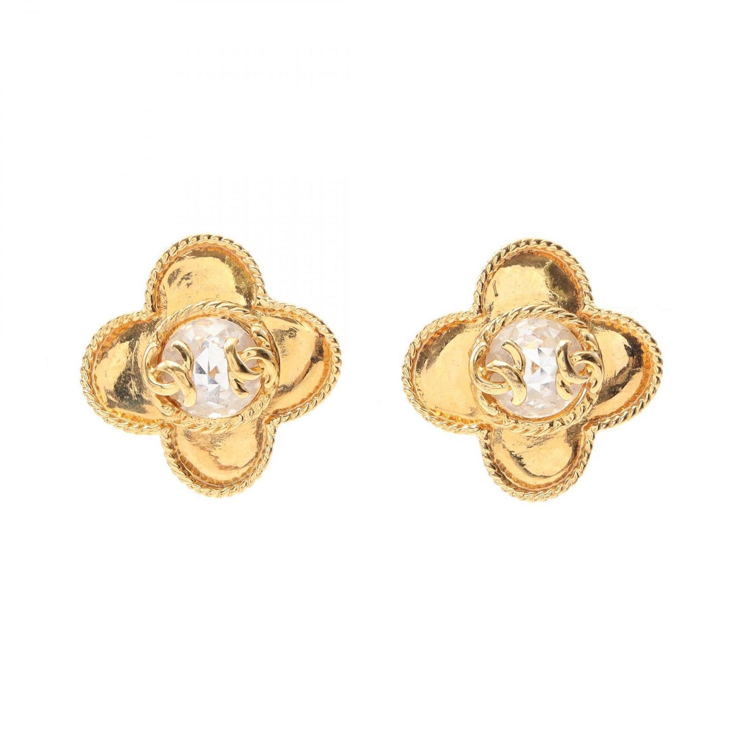 CHANEL Coco Mark Gold Earrings - Exquisite Luxury Accessory
